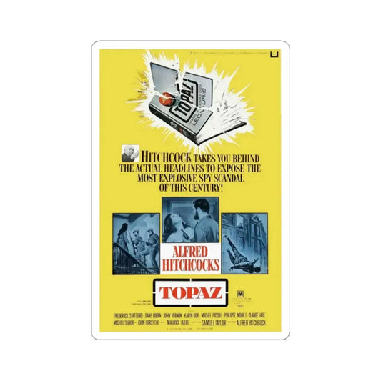 Topaz 1969 Movie Poster - STICKER Vinyl Kiss-Cut Decal 2 Inch White - The Sticker Space