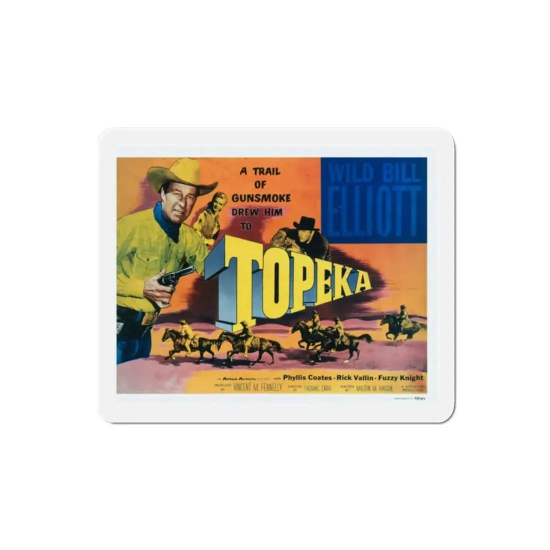 Topeka 1953 Movie Poster Refrigerator Magnet 2 Inch - The Sticker Space