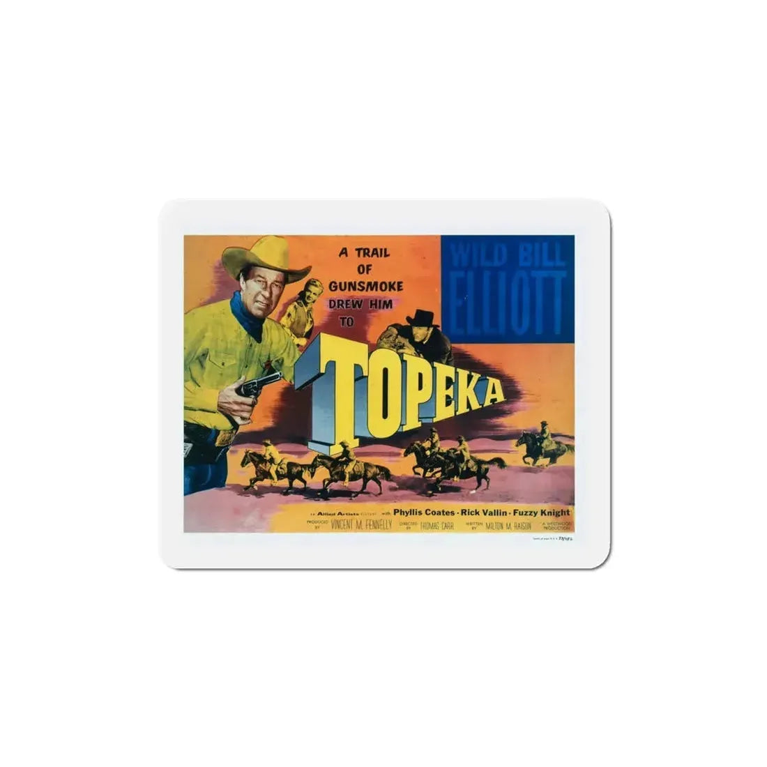 Topeka 1953 Movie Poster Refrigerator Magnet 6 Inch - The Sticker Space