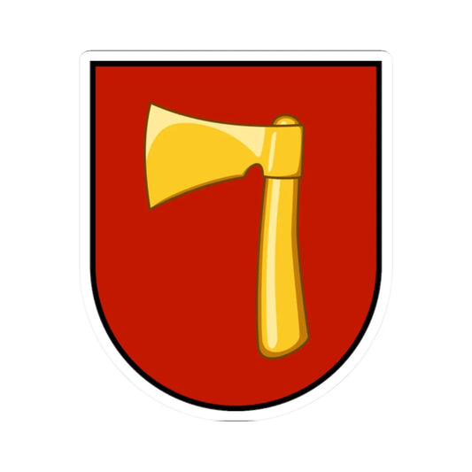 Toporiv coat of arms escutcheon (Ukraine) (Coat of Arms) STICKER Vinyl Kiss-Cut Decal 2 Inch White - The Sticker Space