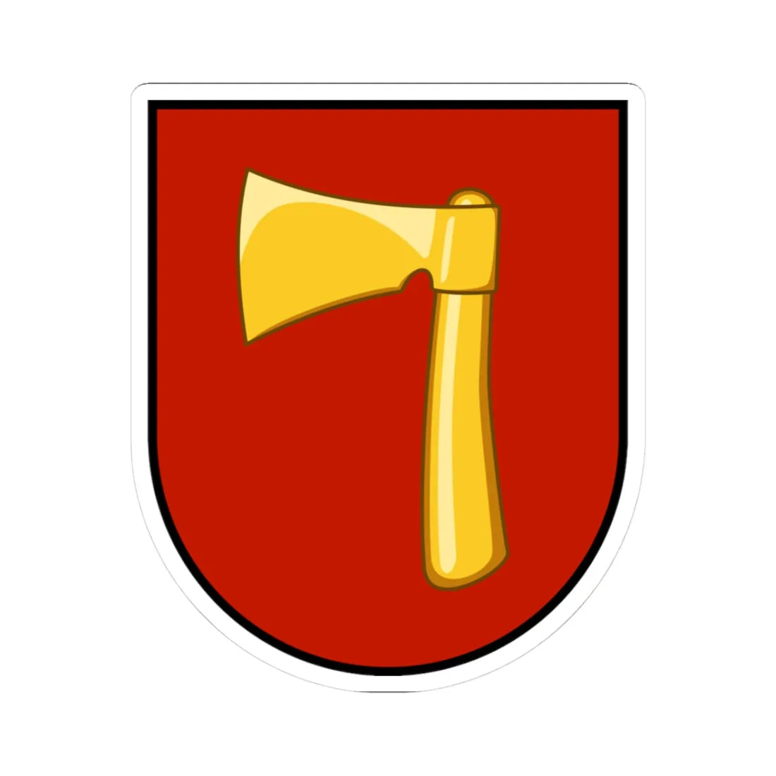 Toporiv coat of arms escutcheon (Ukraine) (Coat of Arms) STICKER Vinyl Kiss-Cut Decal 3 Inch White - The Sticker Space