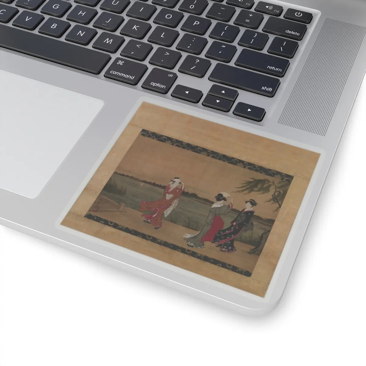Torii Kiyonaga - Three Women on a Riverbank - early 19th century - STICKER Vinyl Kiss-Cut Decal