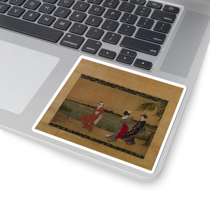 Torii Kiyonaga - Three Women on a Riverbank - early 19th century - STICKER Vinyl Kiss-Cut Decal
