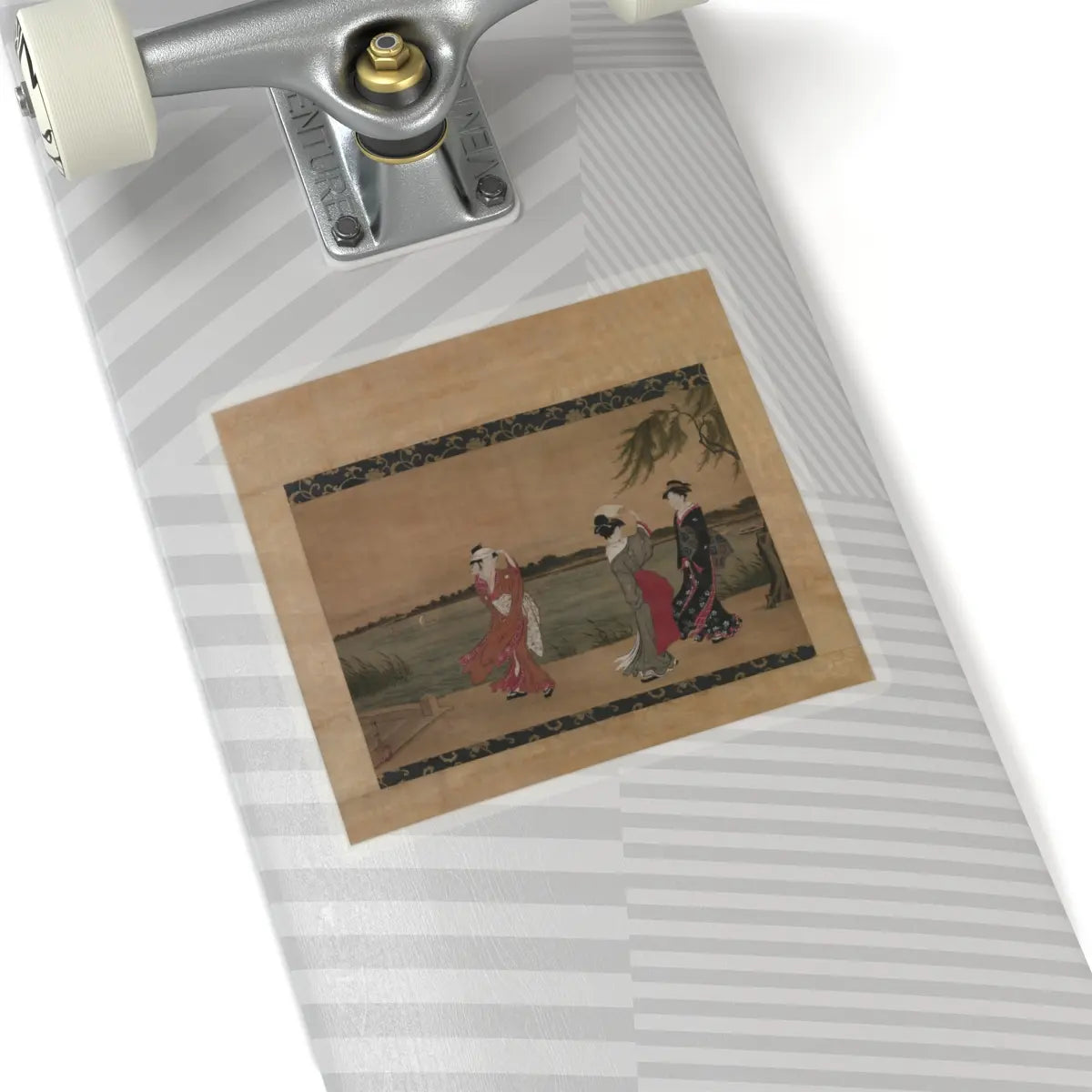 Torii Kiyonaga - Three Women on a Riverbank - early 19th century - STICKER Vinyl Kiss-Cut Decal