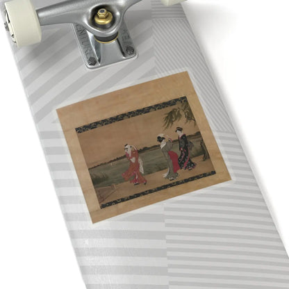 Torii Kiyonaga - Three Women on a Riverbank - early 19th century - STICKER Vinyl Kiss-Cut Decal