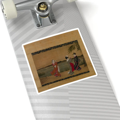 Torii Kiyonaga - Three Women on a Riverbank - early 19th century - STICKER Vinyl Kiss-Cut Decal