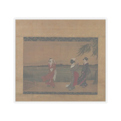 Torii Kiyonaga - Three Women on a Riverbank - early 19th century - STICKER Vinyl Kiss-Cut Decal