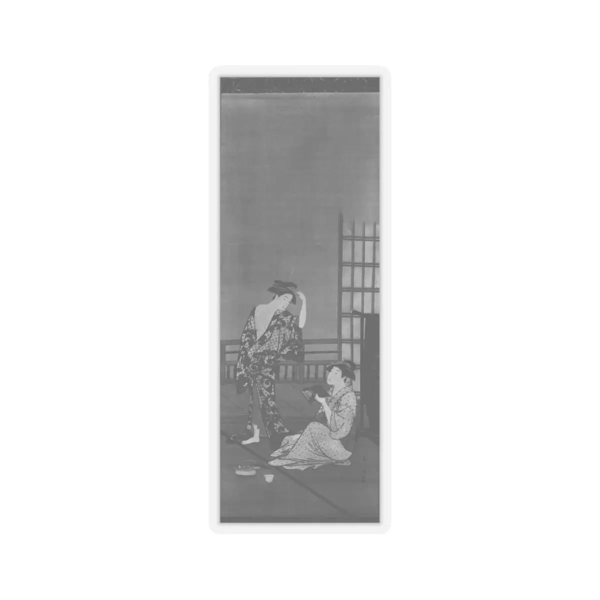 Torii Kiyonaga - Two Beauties after the Bath - 18th century - STICKER Vinyl Kiss-Cut Decal