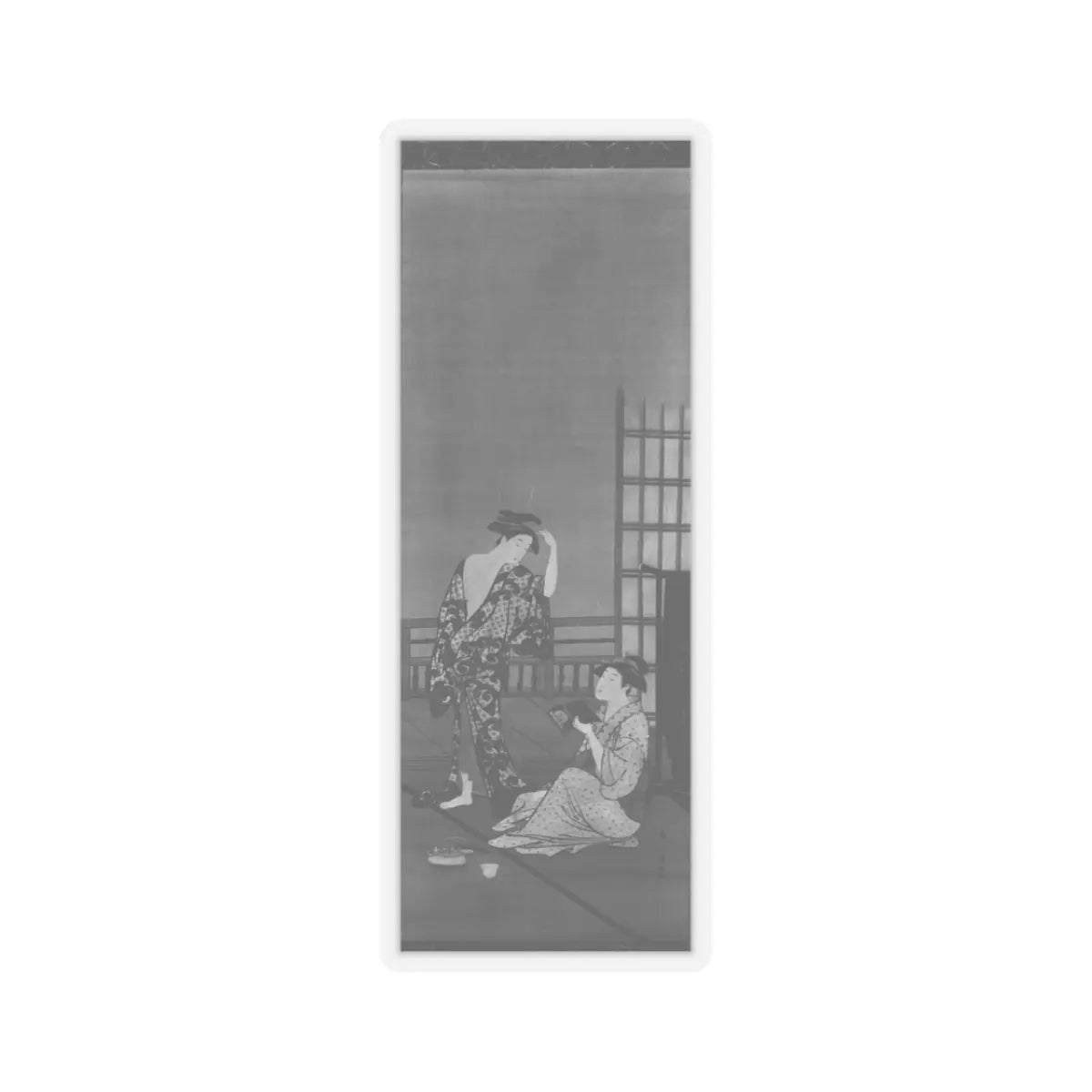 Torii Kiyonaga - Two Beauties after the Bath - 18th century - STICKER Vinyl Kiss-Cut Decal
