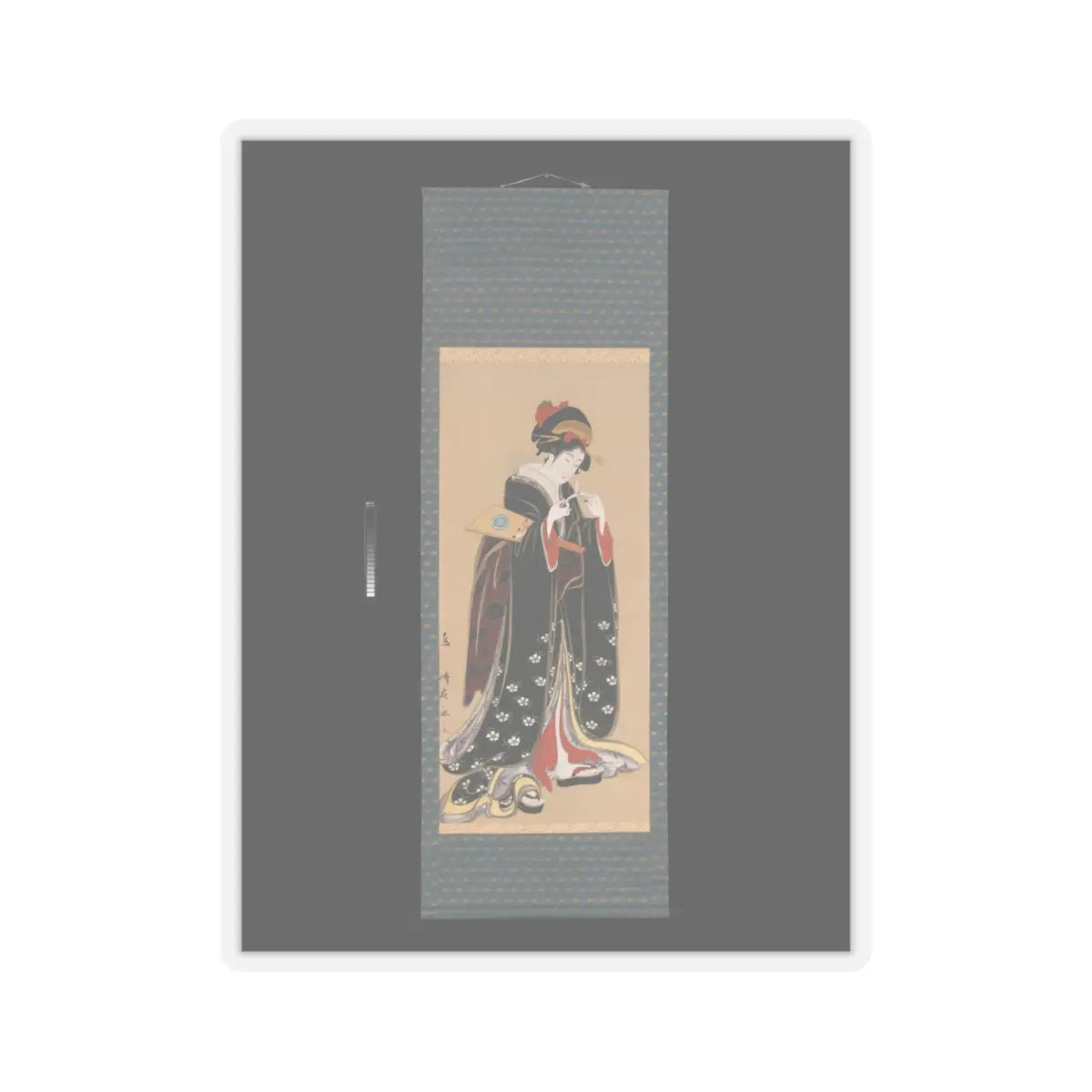 Torii Kiyotomo - Woman with Battledore and Shuttlecock - 1815–20 v2 - STICKER Vinyl Kiss-Cut Decal