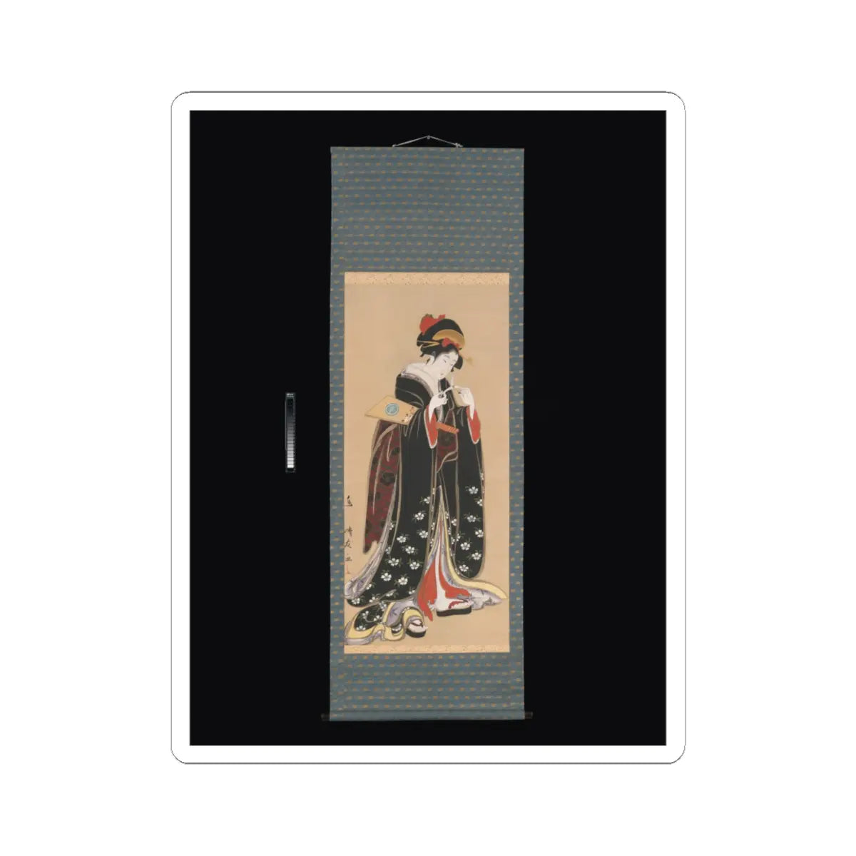 Torii Kiyotomo - Woman with Battledore and Shuttlecock - 1815–20 v2 - STICKER Vinyl Kiss-Cut Decal
