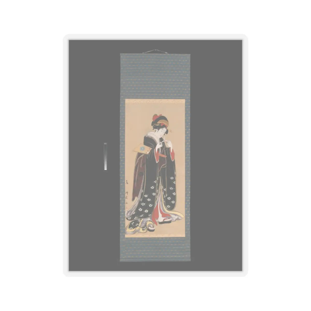 Torii Kiyotomo - Woman with Battledore and Shuttlecock - 1815–20 v2 - STICKER Vinyl Kiss-Cut Decal