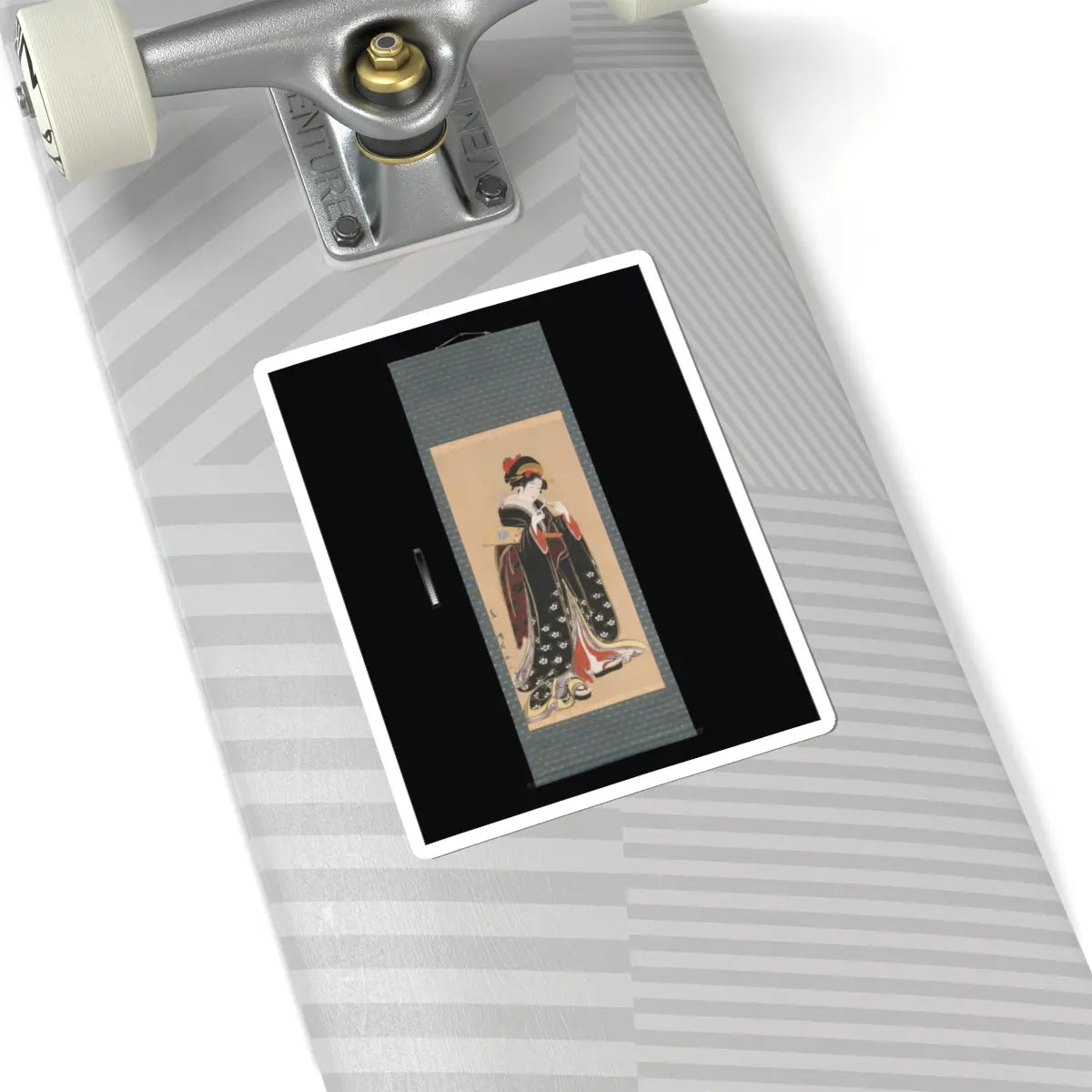 Torii Kiyotomo - Woman with Battledore and Shuttlecock - 1815–20 v2 - STICKER Vinyl Kiss-Cut Decal
