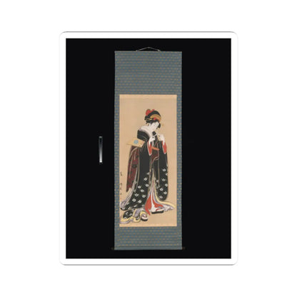Torii Kiyotomo - Woman with Battledore and Shuttlecock - 1815–20 v2 - STICKER Vinyl Kiss-Cut Decal