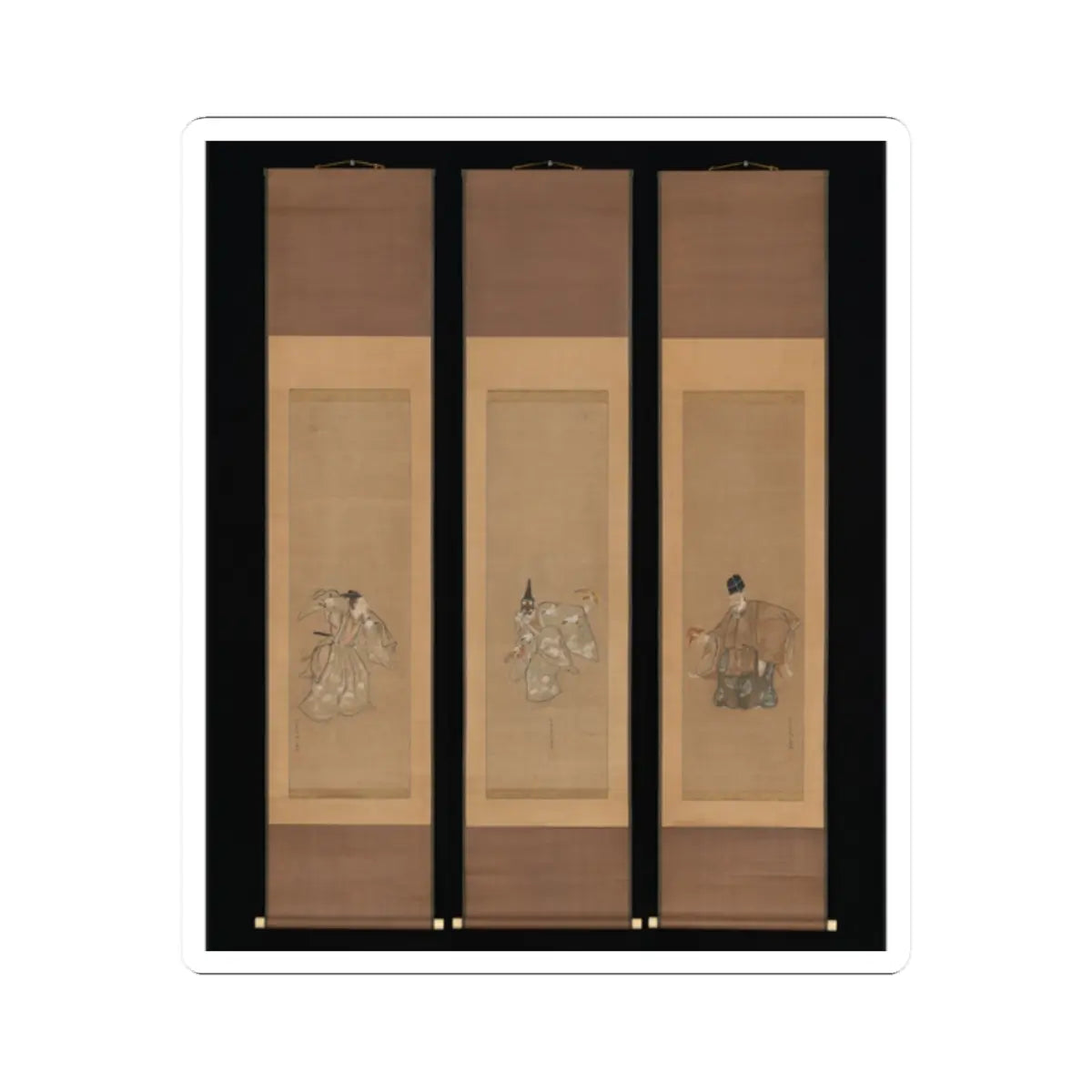 Toriyama Sekien - The Auspicious Noh Dance Okina - ca. 1790–95 v1 - STICKER Vinyl Kiss-Cut Decal