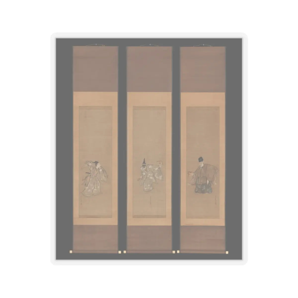 Toriyama Sekien - The Auspicious Noh Dance Okina - ca. 1790–95 v1 - STICKER Vinyl Kiss-Cut Decal