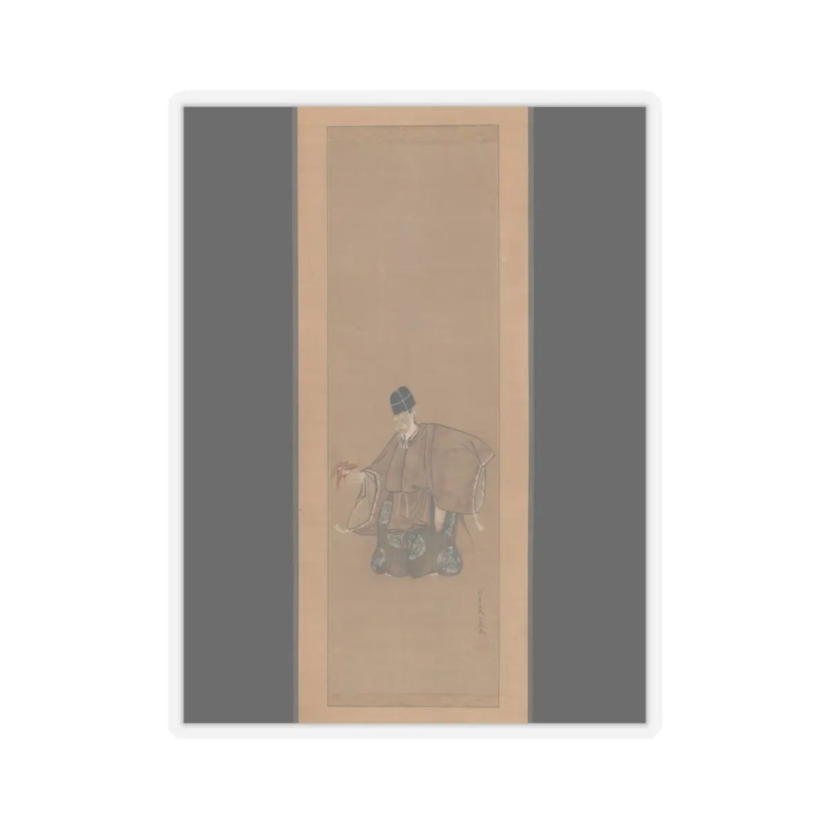 Toriyama Sekien - The Auspicious Noh Dance Okina - ca. 1790–95 v2 - STICKER Vinyl Kiss-Cut Decal