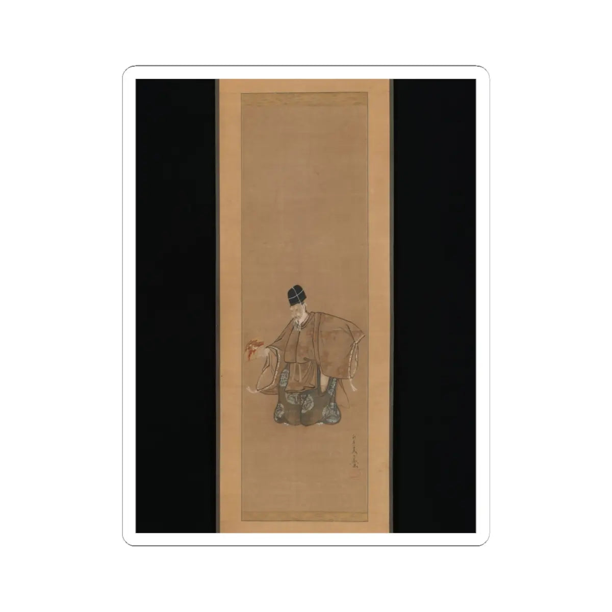 Toriyama Sekien - The Auspicious Noh Dance Okina - ca. 1790–95 v2 - STICKER Vinyl Kiss-Cut Decal