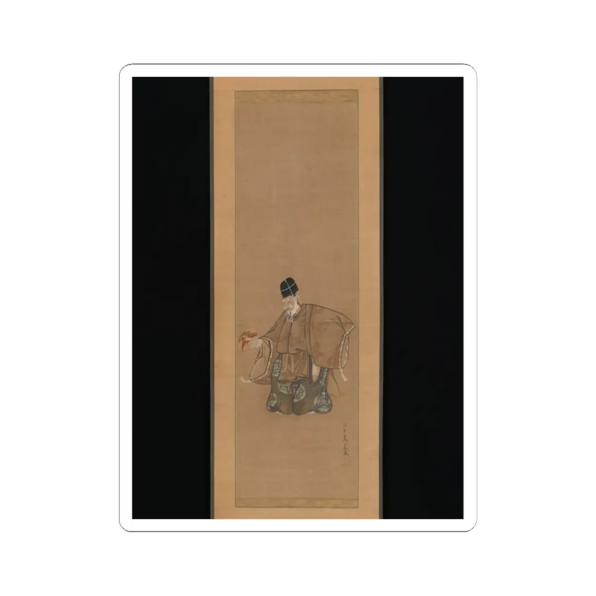 Toriyama Sekien - The Auspicious Noh Dance Okina - ca. 1790–95 v2 - STICKER Vinyl Kiss-Cut Decal