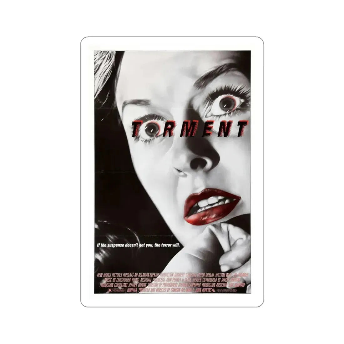 Torment 1986 Movie Poster STICKER Vinyl Die-Cut Decal 4 Inch - The Sticker Space