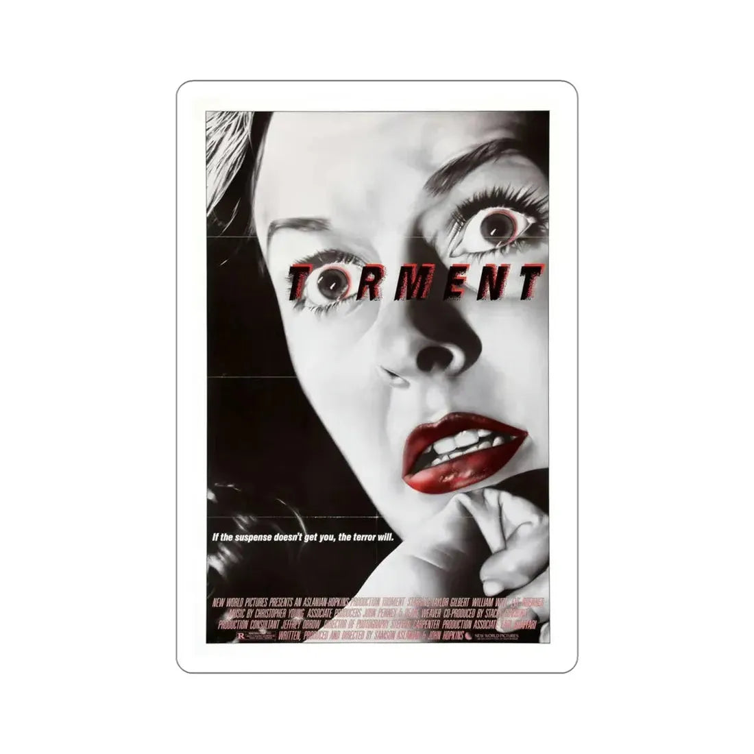 Torment 1986 Movie Poster STICKER Vinyl Die-Cut Decal 5 Inch - The Sticker Space