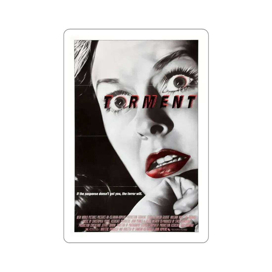 Torment 1986 Movie Poster STICKER Vinyl Die-Cut Decal 6 Inch - The Sticker Space