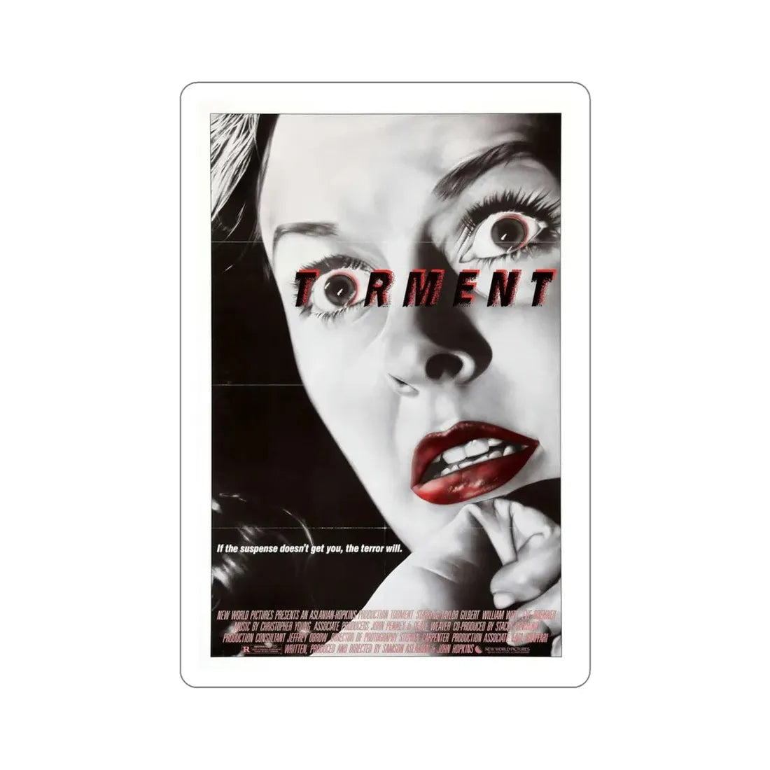 Torment 1986 Movie Poster STICKER Vinyl Die-Cut Decal 6 Inch - The Sticker Space