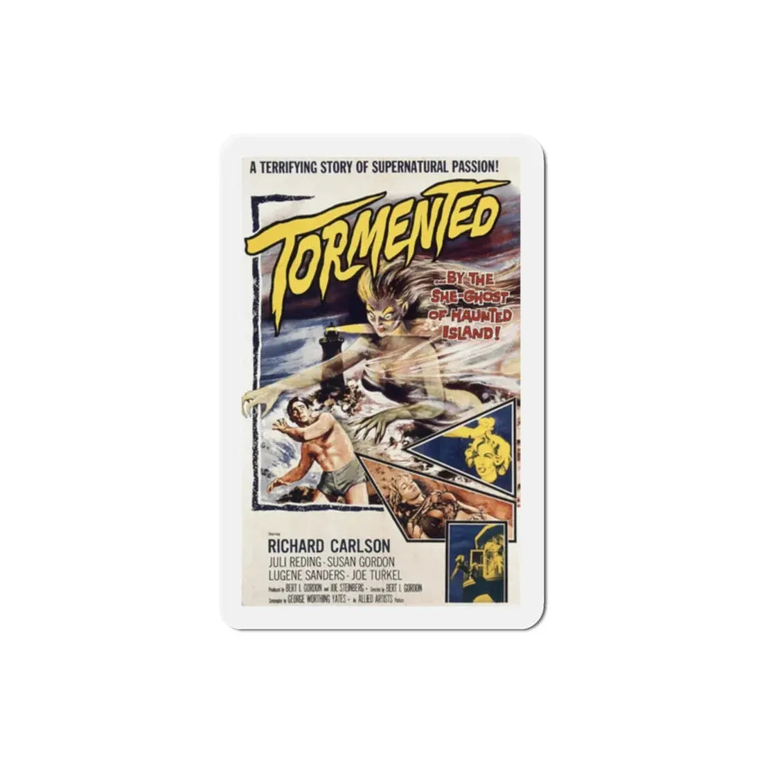 Tormented 1960 Movie Poster Refrigerator Magnet 2 Inch - The Sticker Space