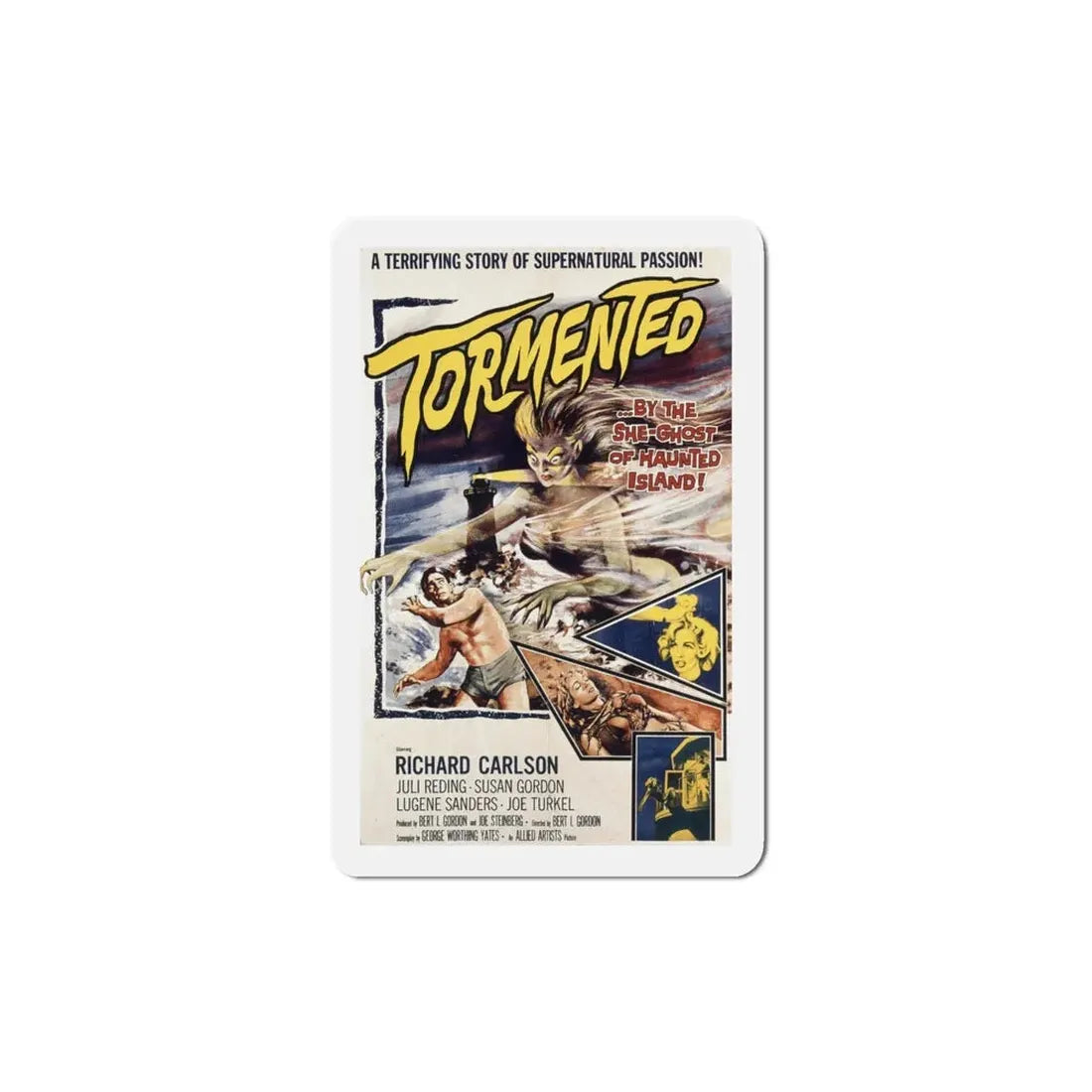Tormented 1960 Movie Poster Refrigerator Magnet 4 Inch - The Sticker Space