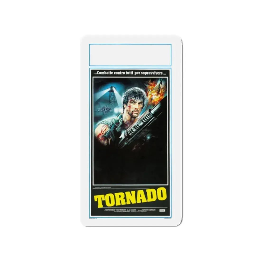 TORNADO (THE LAST BLOOD) 1983 Movie Poster - Refrigerator Magnet 2 Inch - The Sticker Space