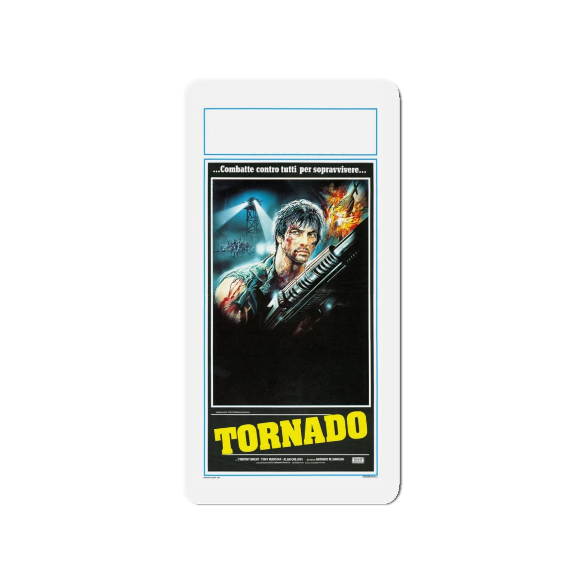 TORNADO (THE LAST BLOOD) 1983 Movie Poster - Refrigerator Magnet-3 Inch-The Sticker Space