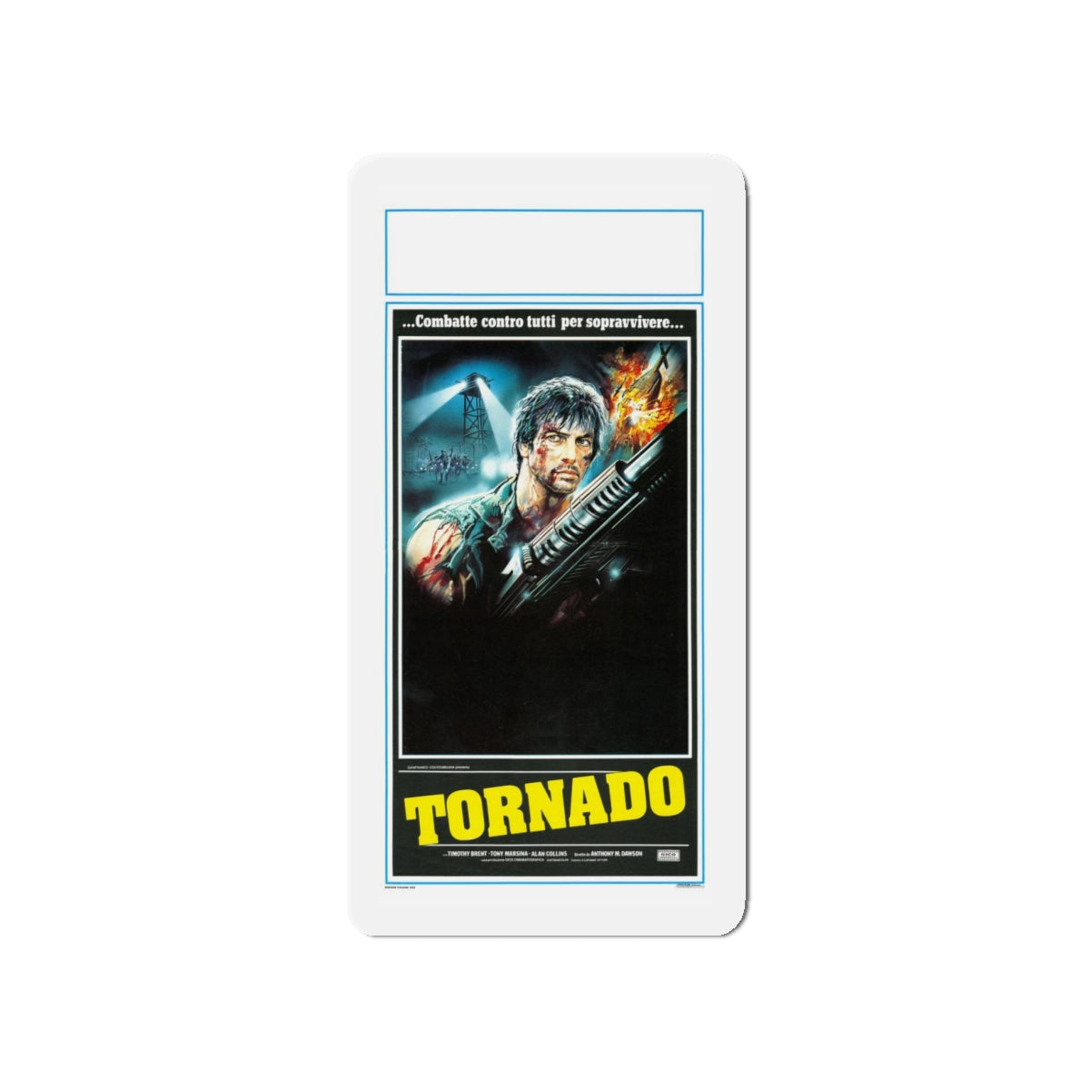 TORNADO (THE LAST BLOOD) 1983 Movie Poster - Refrigerator Magnet-4 Inch-The Sticker Space