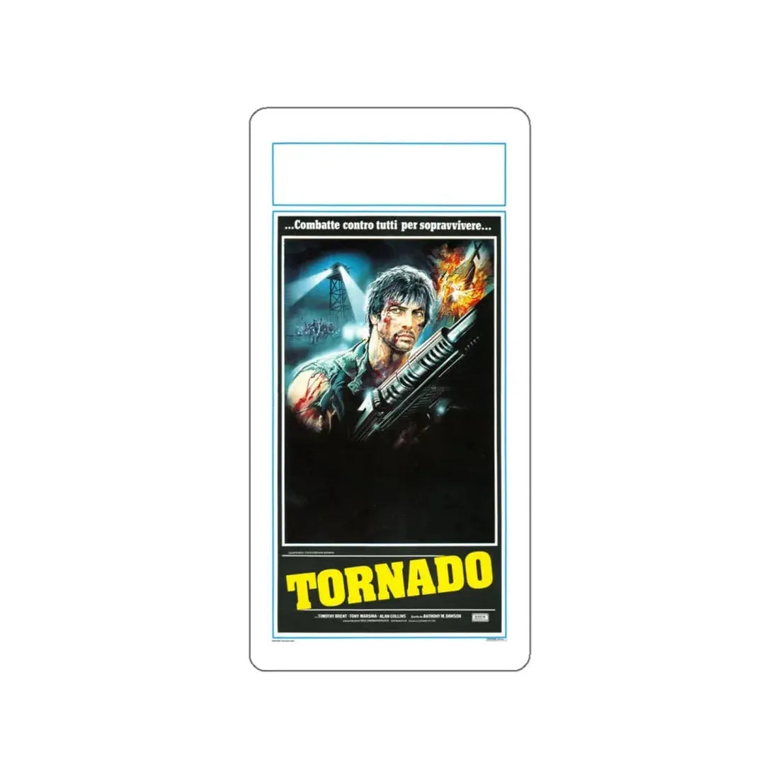 TORNADO (THE LAST BLOOD) 1983 Movie Poster STICKER Vinyl Die-Cut Decal 5 Inch - The Sticker Space