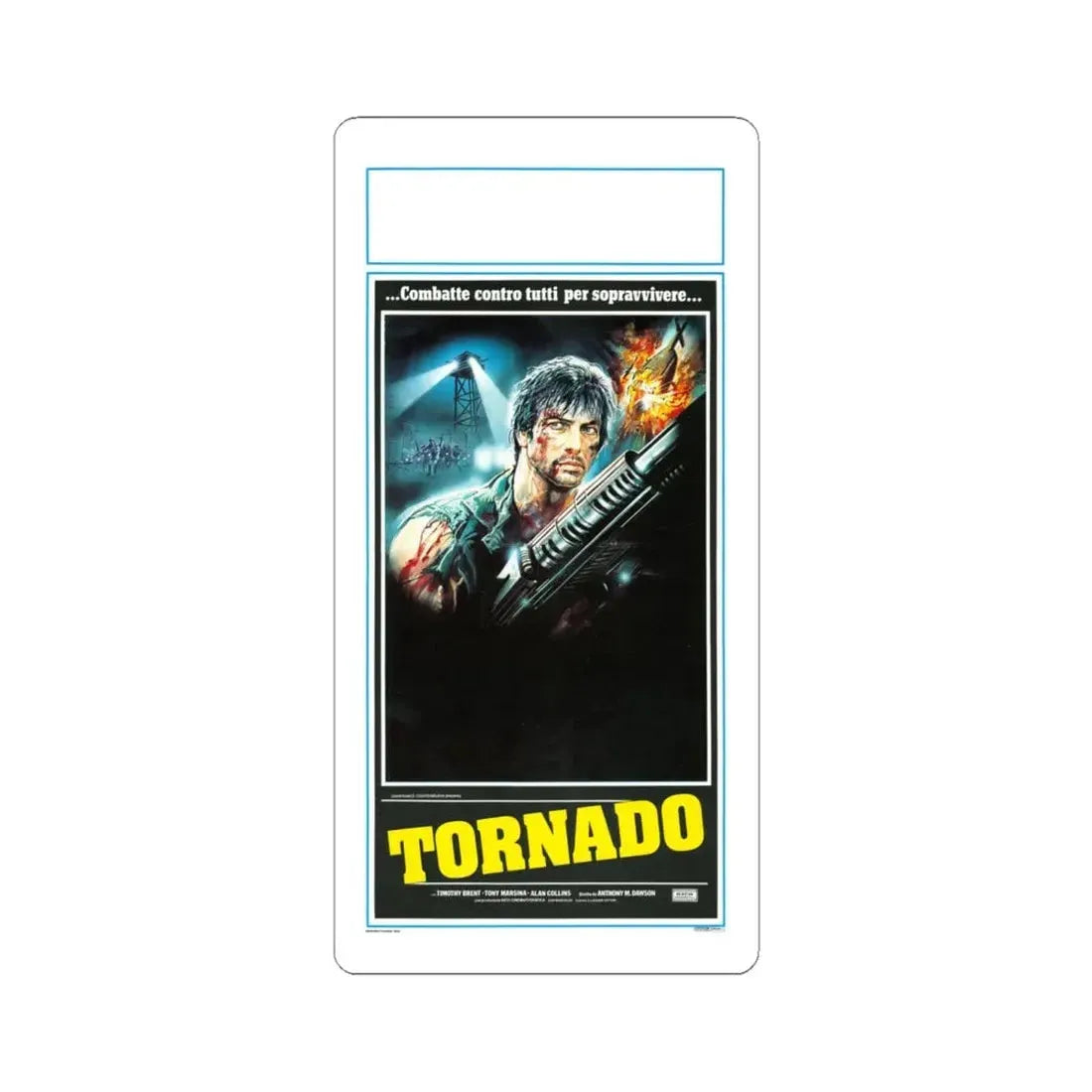 TORNADO (THE LAST BLOOD) 1983 Movie Poster - STICKER Vinyl Kiss-Cut Decal 6 Inch White - The Sticker Space