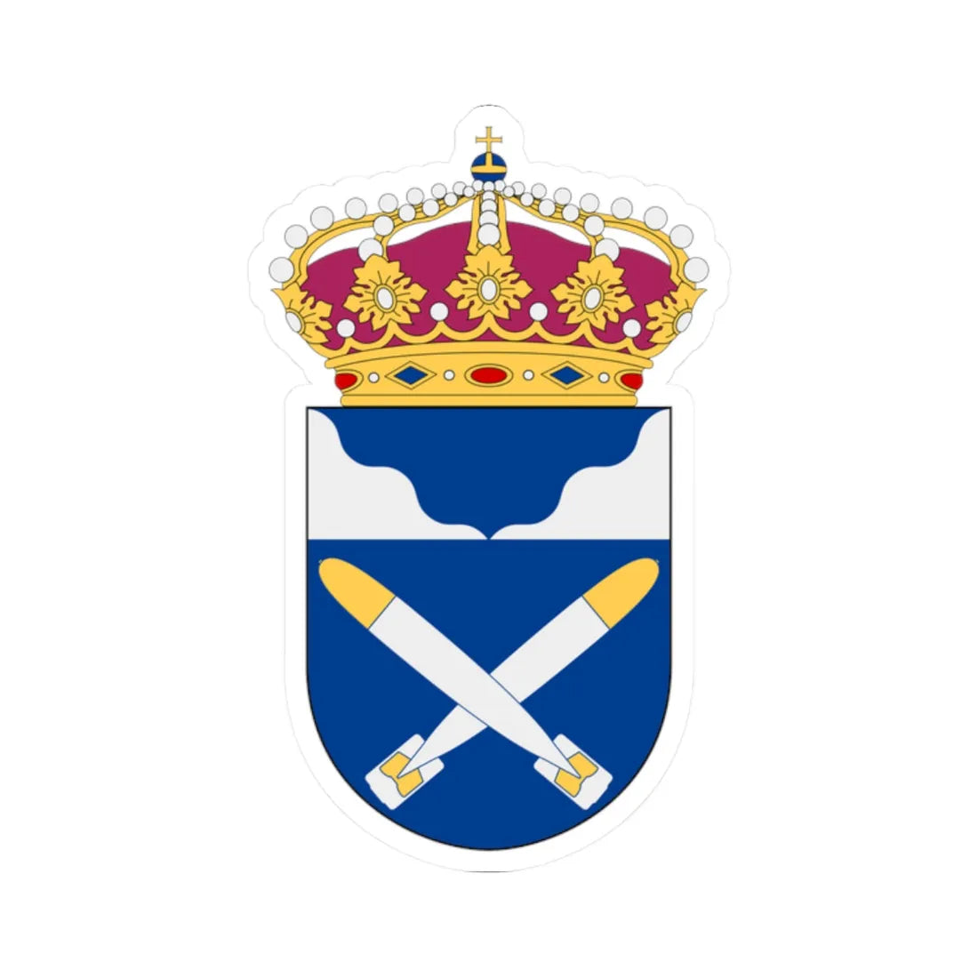 Torpedbåt mindre vapen (Sweden) (Coat of Arms) STICKER Vinyl Kiss-Cut Decal 2 Inch White - The Sticker Space
