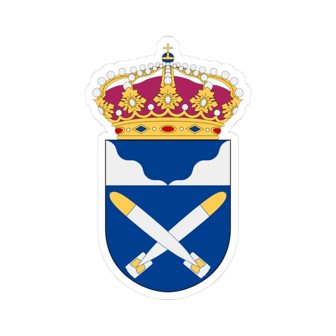 Torpedbåt mindre vapen (Sweden) (Coat of Arms) STICKER Vinyl Kiss-Cut Decal 3 Inch White - The Sticker Space