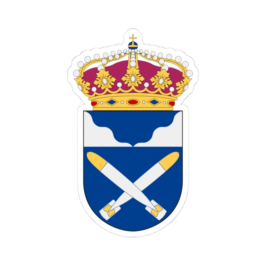 Torpedbåt mindre vapen (Sweden) (Coat of Arms) STICKER Vinyl Kiss-Cut Decal 4 Inch White - The Sticker Space