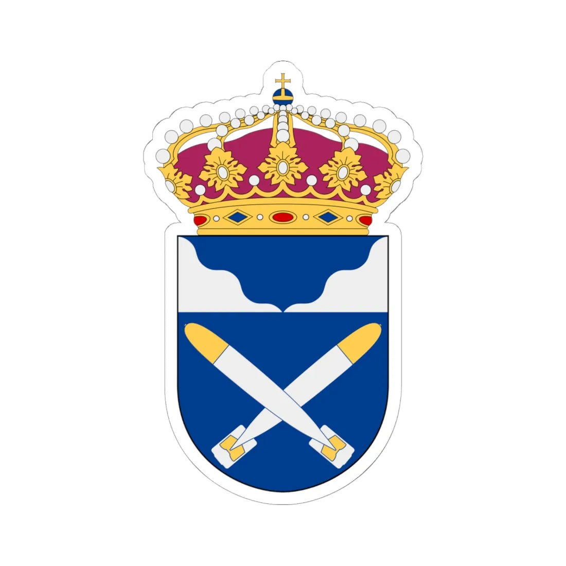 Torpedbåt mindre vapen (Sweden) (Coat of Arms) STICKER Vinyl Kiss-Cut Decal 6 Inch White - The Sticker Space