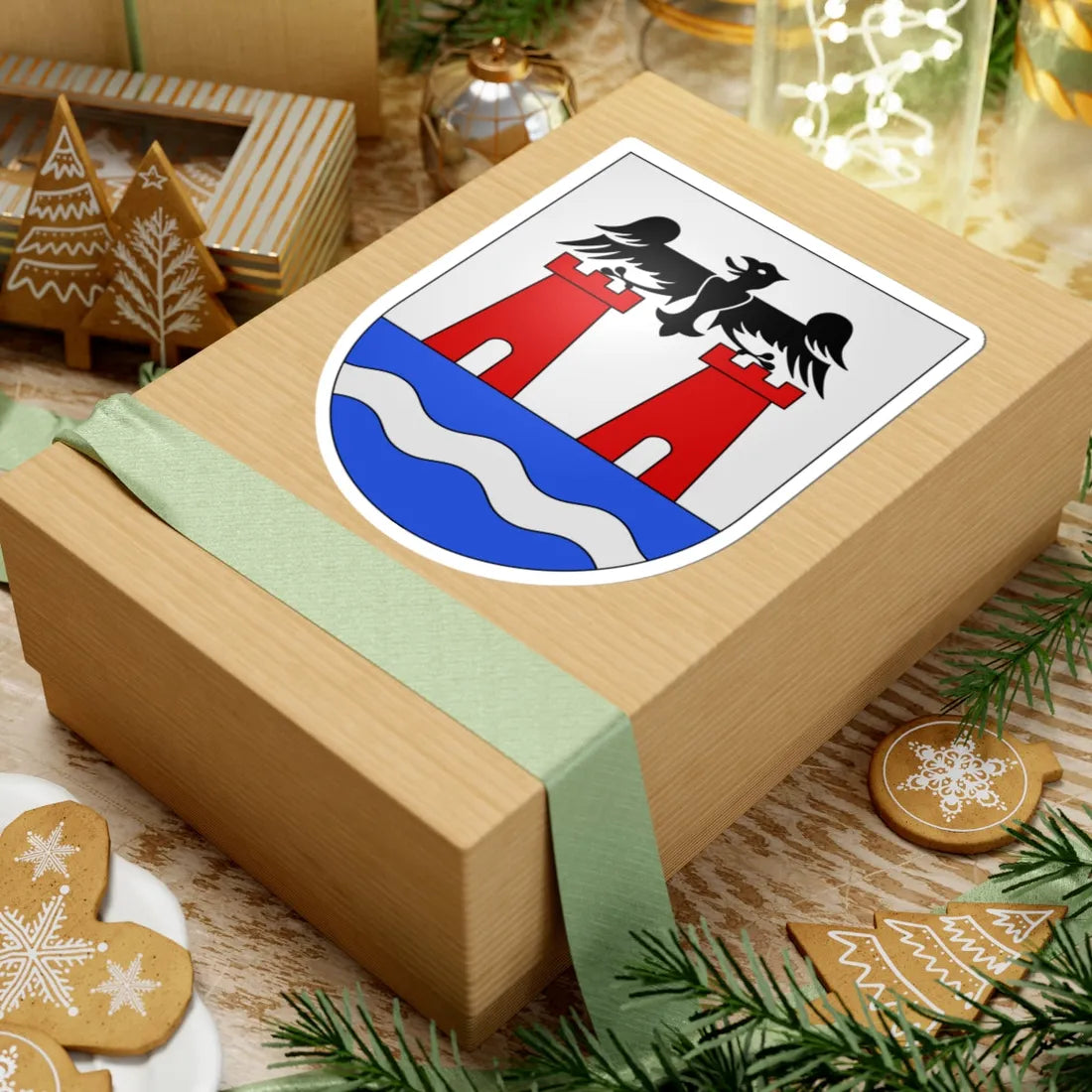 Torricella-Taverne-coat of arms (Switzerland) (Coat of Arms) STICKER Vinyl Kiss-Cut Decal - The Sticker Space