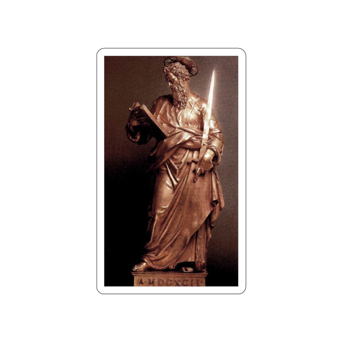 TORRIGIANI, Sebastiano - Saint Paul (Artwork) STICKER Vinyl Die-Cut Decal-White-The Sticker Space