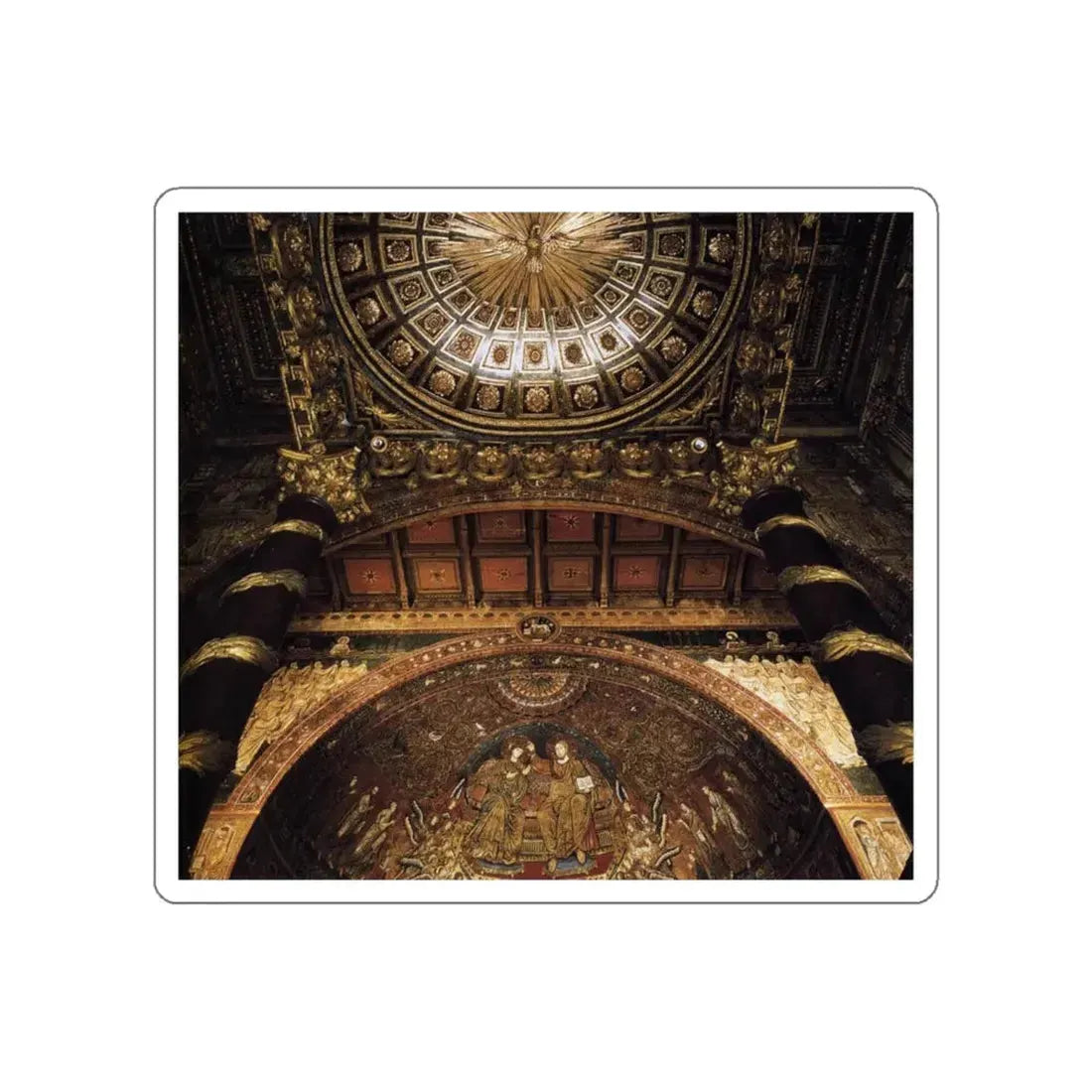 TORRITI, Jacopo - Coronation of the Virgin (Artwork) STICKER Vinyl Die-Cut Decal White Die-Cut 5 Inch - The Sticker Space