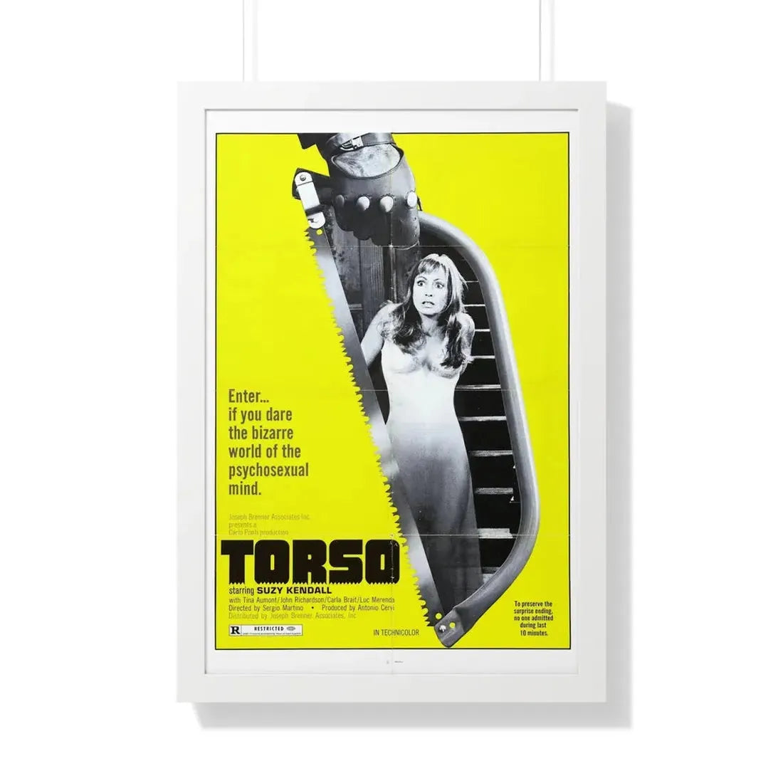 TORSO 1973 - Framed Movie Poster 20" x 30" White - The Sticker Space