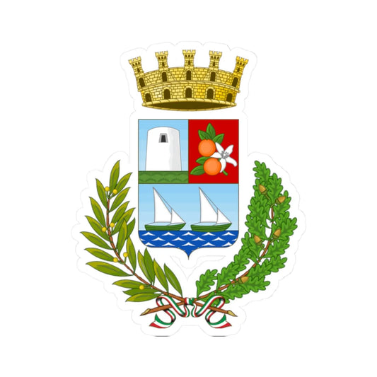 Tortolì-Stemma (Italy) (Coat of Arms) STICKER Vinyl Kiss-Cut Decal 2 Inch White - The Sticker Space