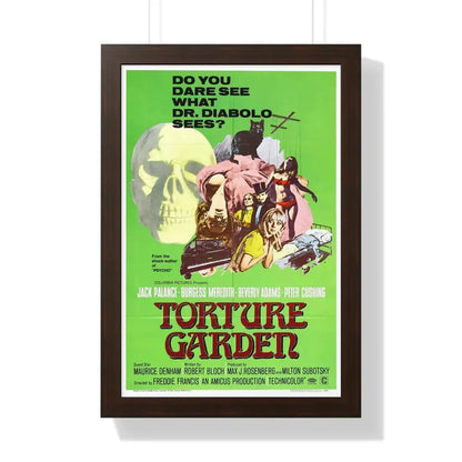 TORTURE GARDEN 1967 - Framed Movie Poster 16″ x 24″ Walnut - The Sticker Space