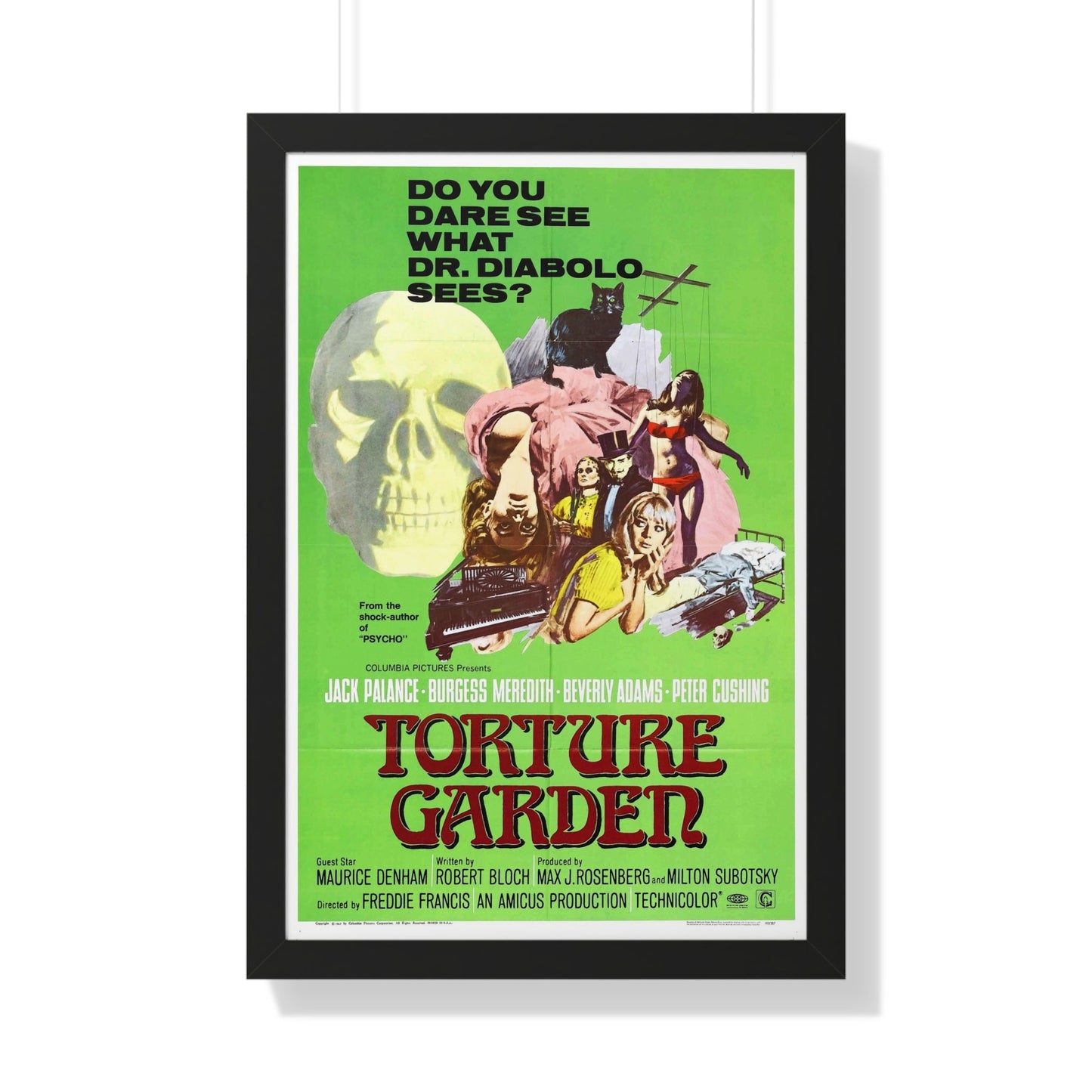 TORTURE GARDEN 1967 - Framed Movie Poster-20" x 30"-The Sticker Space