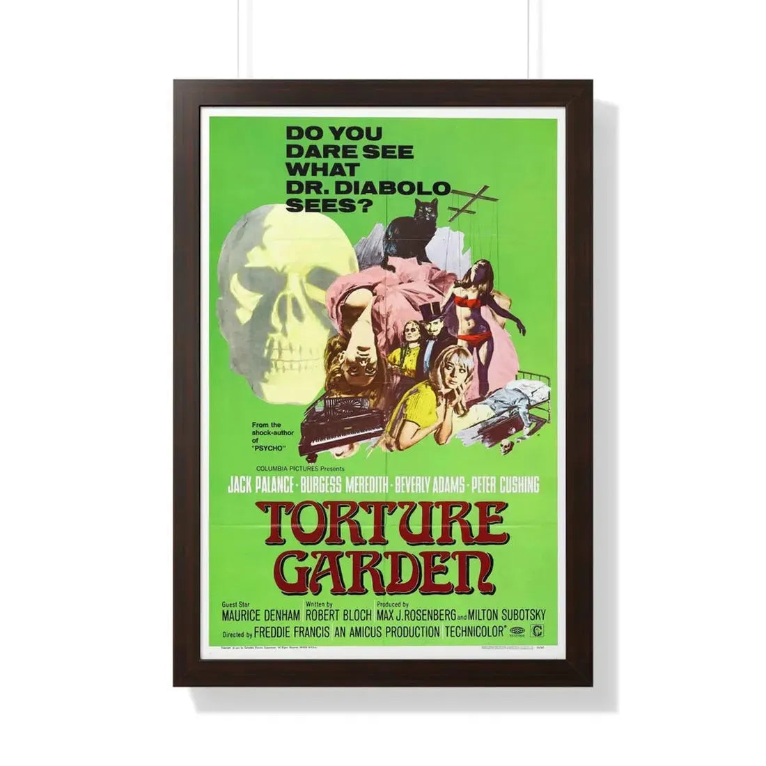 TORTURE GARDEN 1967 - Framed Movie Poster 20" x 30" Walnut - The Sticker Space