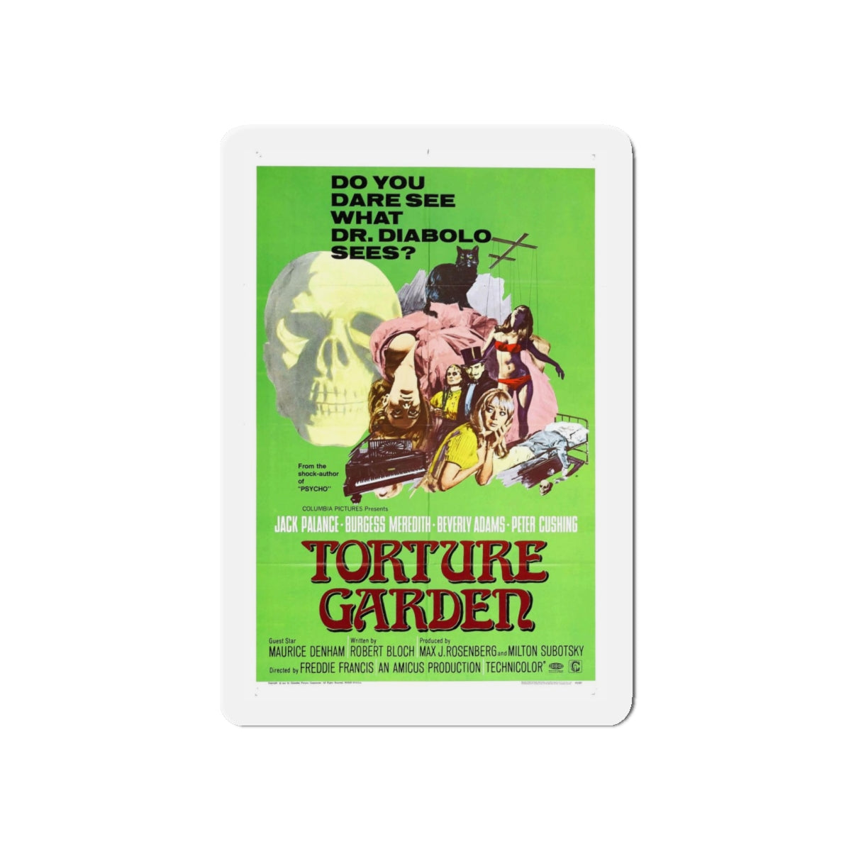 TORTURE GARDEN 1967 Movie Poster - Refrigerator Magnet