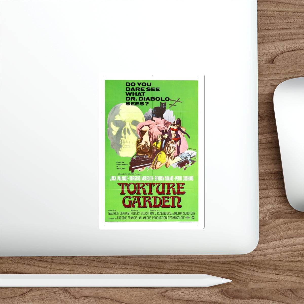 TORTURE GARDEN 1967 Movie Poster STICKER Vinyl Die-Cut Decal-The Sticker Space