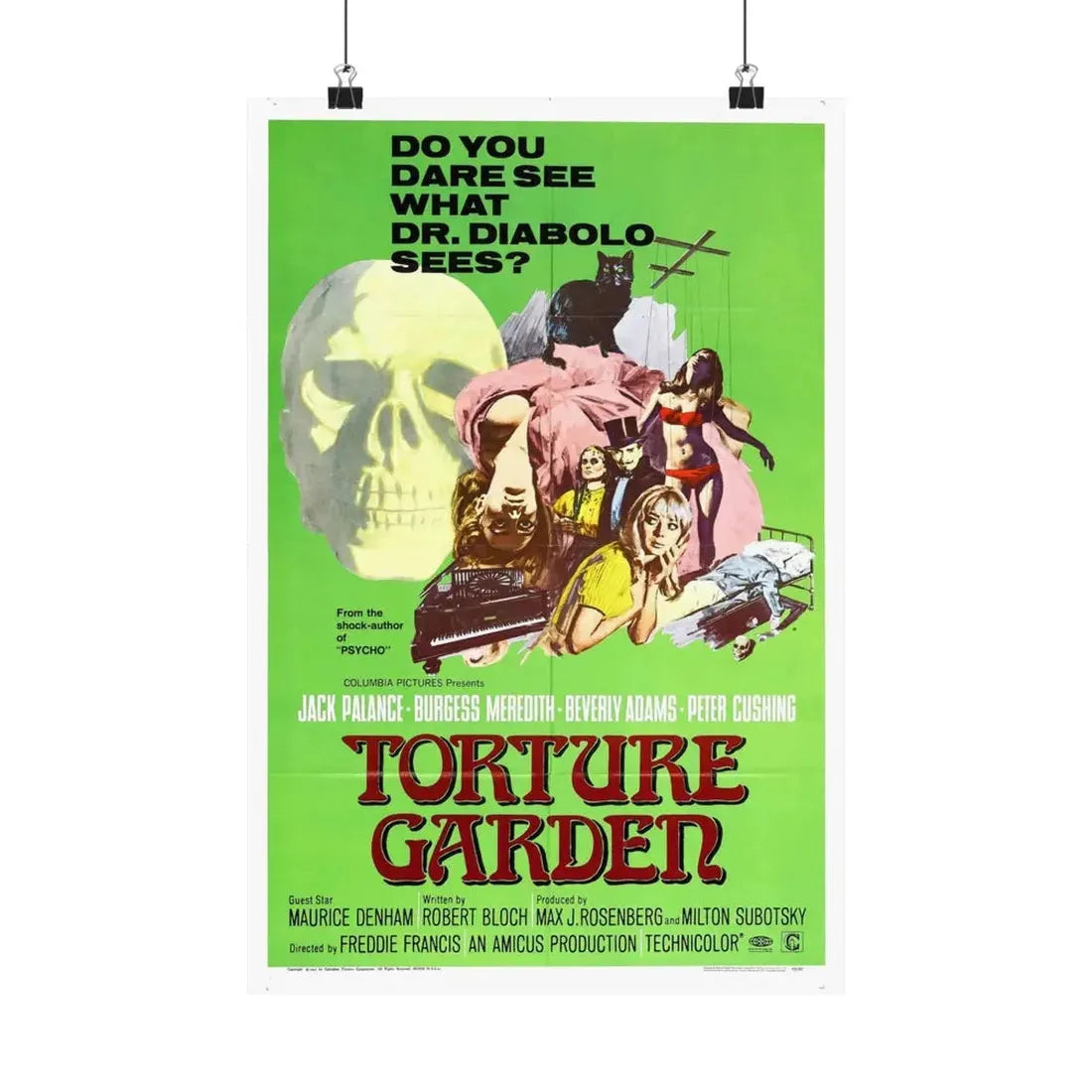 TORTURE GARDEN 1967 - Paper Movie Poster 12″ x 18″ Matte - The Sticker Space