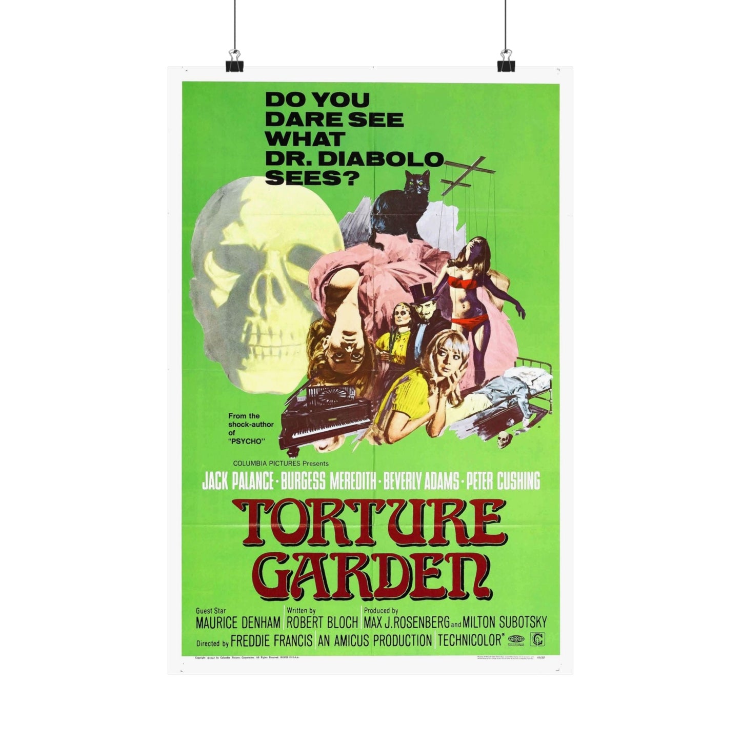 TORTURE GARDEN 1967 - Paper Movie Poster-16″ x 24″-The Sticker Space